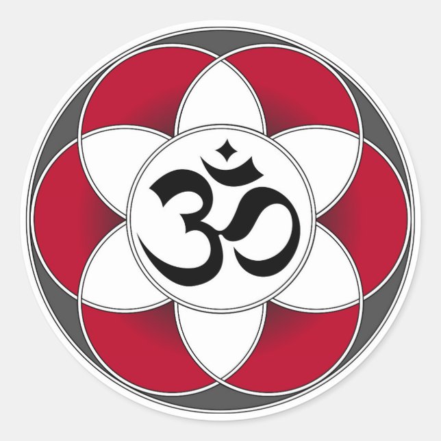 Om Seed of Life Red Sticker (Vorderseite)