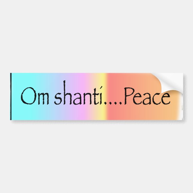 OM Shanti Autoaufkleber (Vorne)