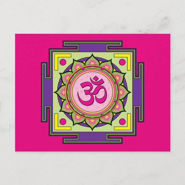 Om Shanti Om Mandala Postkarte (Vorderseite)