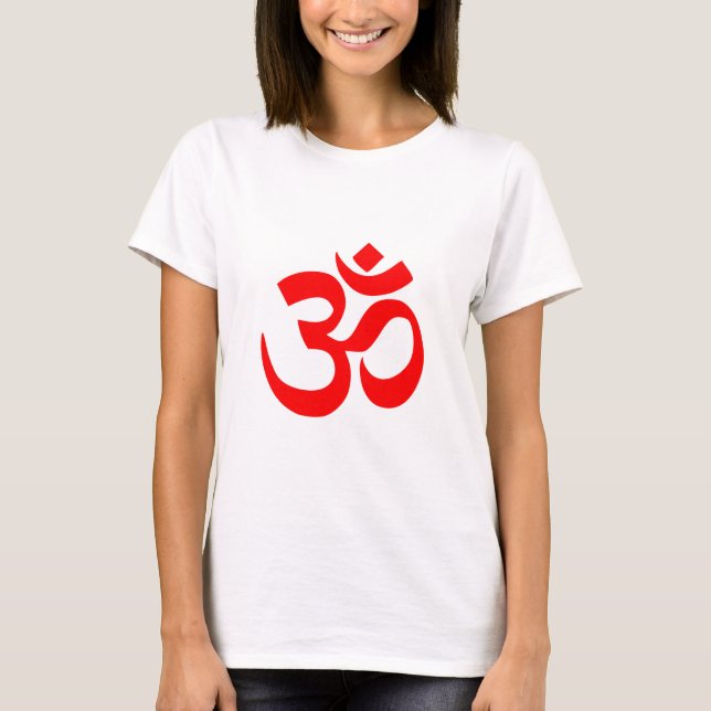 Om Shanti Om Om Namah Shivay Omkara Pranav Symbol T-Shirt (Vorderseite)