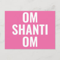 Om Shanti Om Pink White Sanskrit Mantra