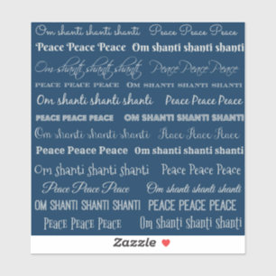 Om Shanti, Peace Aufkleber