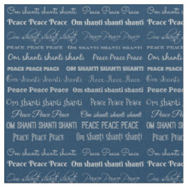 Om Shanti, Peace Cotton Stoff