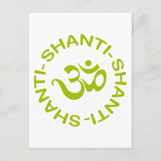 Om Shanti Shanti Shanti Shanti Geschenk Postkarte