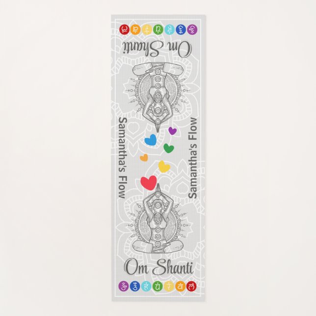 Om Shanti Zen & Flow: Der Chakra Yoga Mat Yogamatte (Vorderseite)