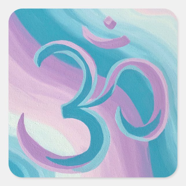 Om Square Sticker (Vorderseite)