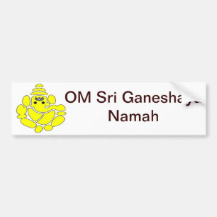 OM Sri Ganeshaya Namah Bumper Sticker pour réussi