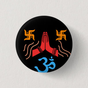 Om swastik Hingabe Button
