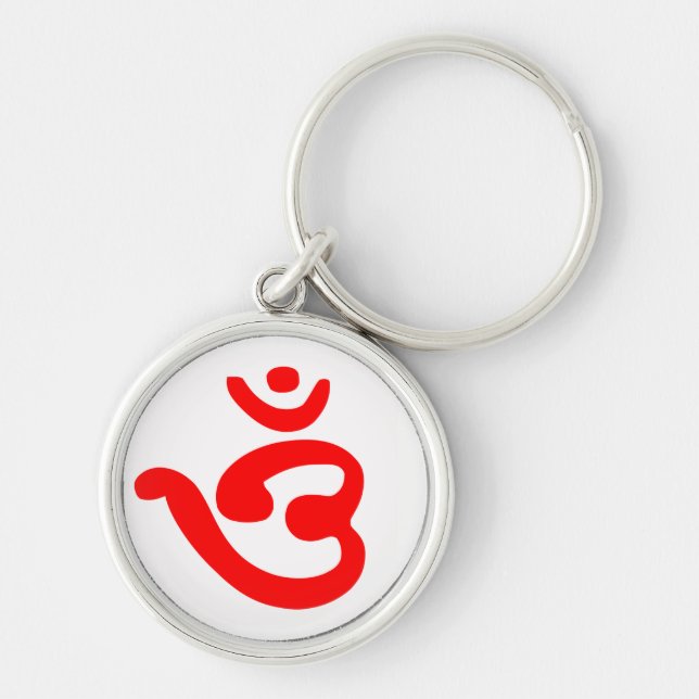 OM-Symbol (bengalisch) Schlüsselanhänger (Vorne)