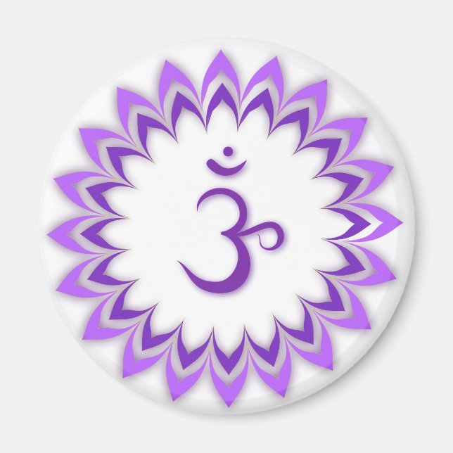Om Symbol / Crown Chakra Magnet (Vorne)