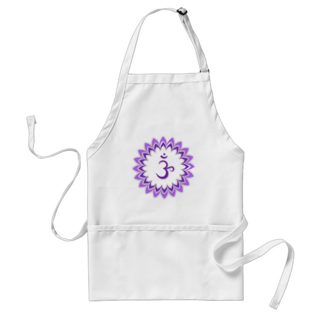 Om Symbol / Crown Chakra Schürze (Vorne)