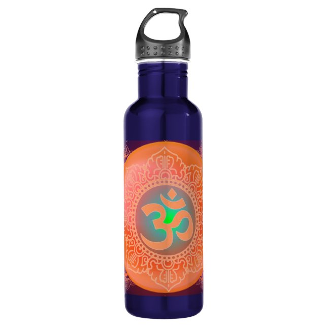 OM-Symbol Edelstahlflasche (Vorderseite)