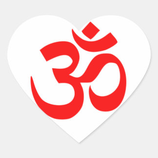 Om SYmbol Herz-Aufkleber