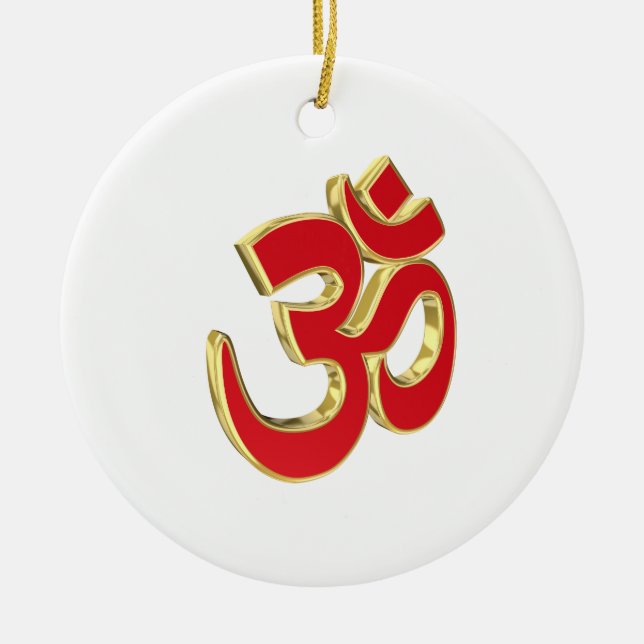 Om-Symbol Keramik Ornament (Vorne)