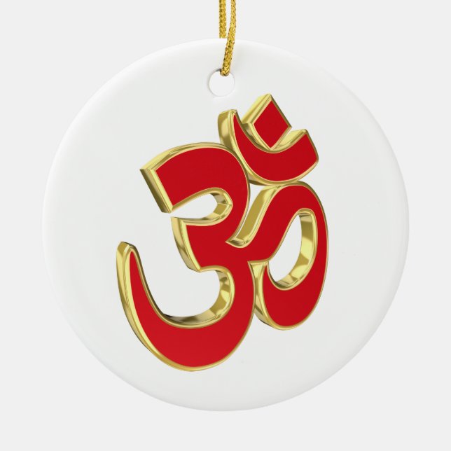 Om-Symbol Keramik Ornament (Vorne)