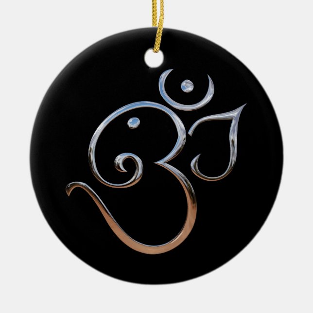 Om Symbol Keramikornament (Vorne)