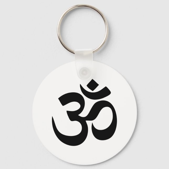 Om Symbol Keychain Schlüsselanhänger (Vorderseite)