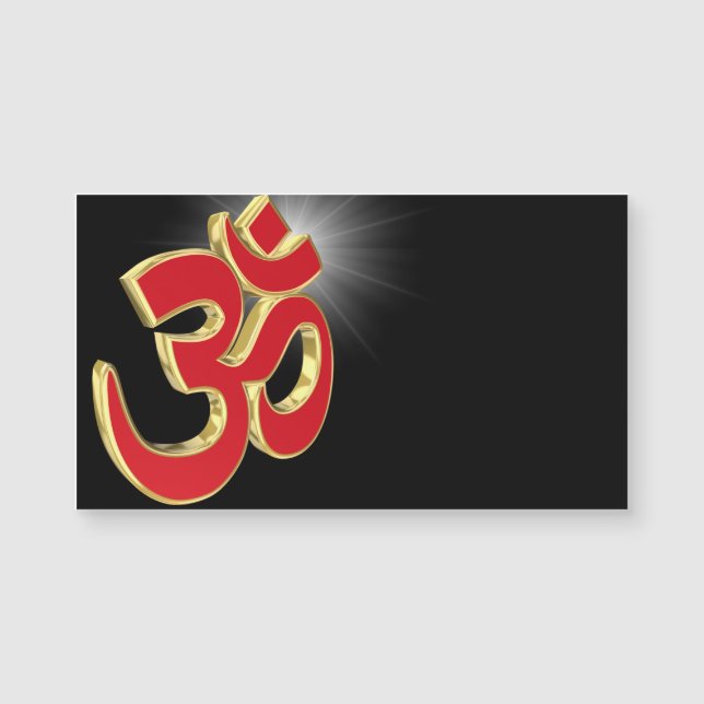 Om-Symbol Magnetkarte (Vorderseite)