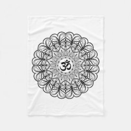 OM-Symbol-Mandala-Decke Fleecedecke