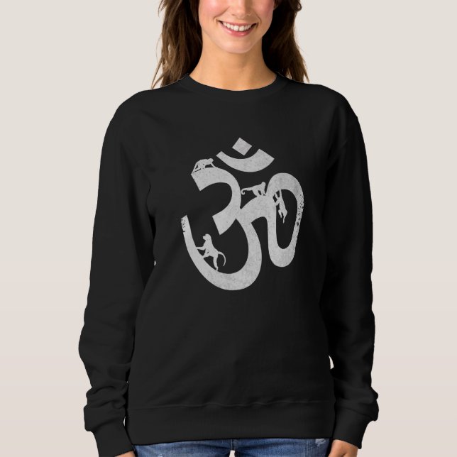 Om Symbol Monkey Yoga Om Symbol Sweatshirt (Vorderseite)
