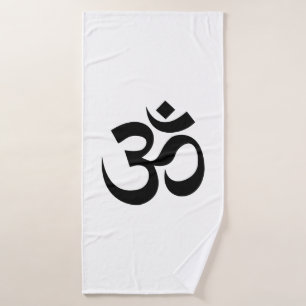 Om Symbol Ohm Yoga Spiritueller Buddhismus Badehandtuch