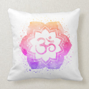 *~* OM-Symbol Ombre Lotos-BlumeMandala Kissen
