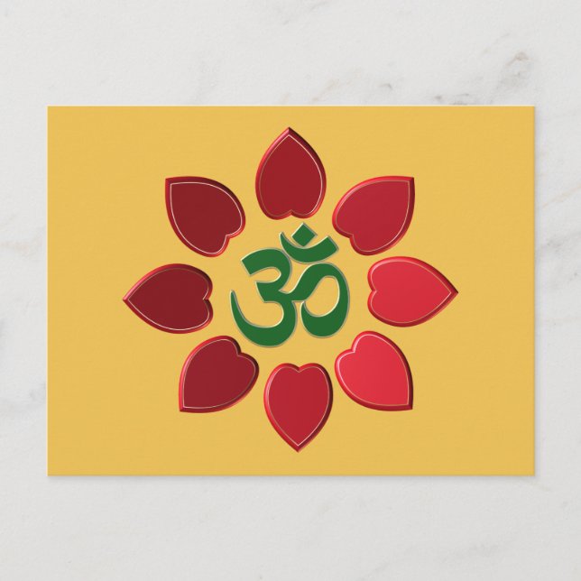 Om-Symbol Postkarte (Vorderseite)