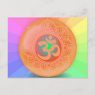 OM Symbol Postkarte