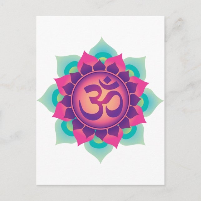 Om Symbol Postkarte (Vorderseite)