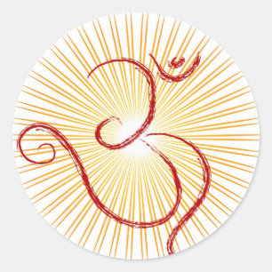 OM-Symbol Runder Aufkleber