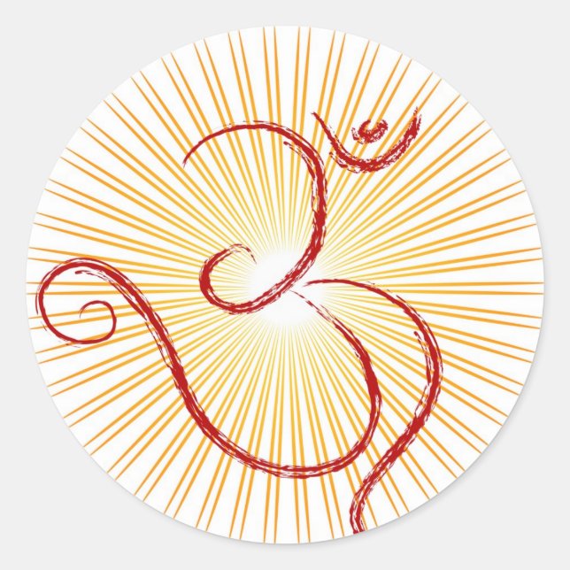 OM-Symbol Runder Aufkleber (Vorderseite)