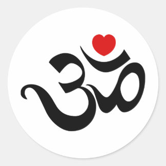 Om Symbol Runder Aufkleber