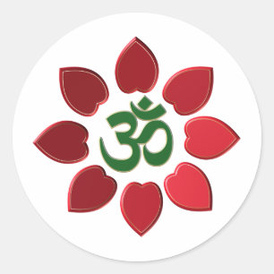 Om-Symbol Runder Aufkleber