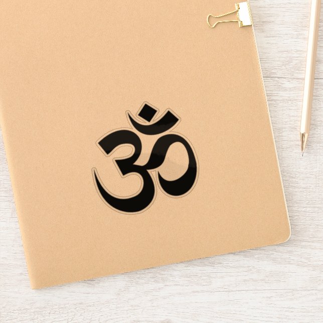 Om Symbol Sanskrit Skript Schreiben Aufkleber (Notizbuch)