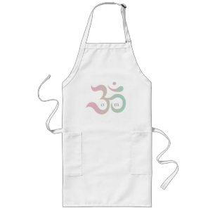 Om Symbol Sanskrit zen pinkfarbene pastellfarbene  Lange Schürze