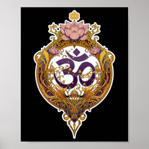 Om Symbol Spiritual Zen Frieden Yoga Meditation  Poster