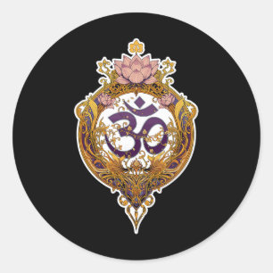 Om Symbol Spiritualität Zen Frieden Yoga Meditatio Runder Aufkleber