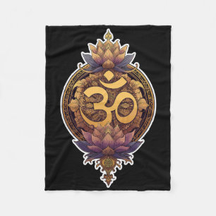 Om-Symbol spirituell meditieren Yoga-Mantra göttli Fleecedecke