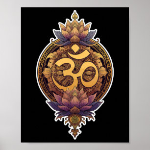 Om-Symbol spirituell meditieren Yoga-Mantra göttli Poster