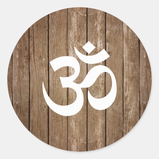 Om-Symbol-Sticker Runder Aufkleber (Vorderseite)