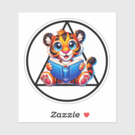 OM Symbol Tiger Cub Lesen Big Book Erholung Aufkleber