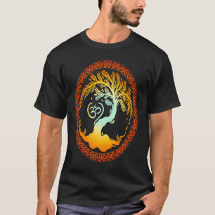 Om Symbol und Yggdrasil Spiritual T-Shirt