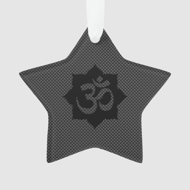 OM Symbole Lotus Spiritualité en fibre de carbone (devant)