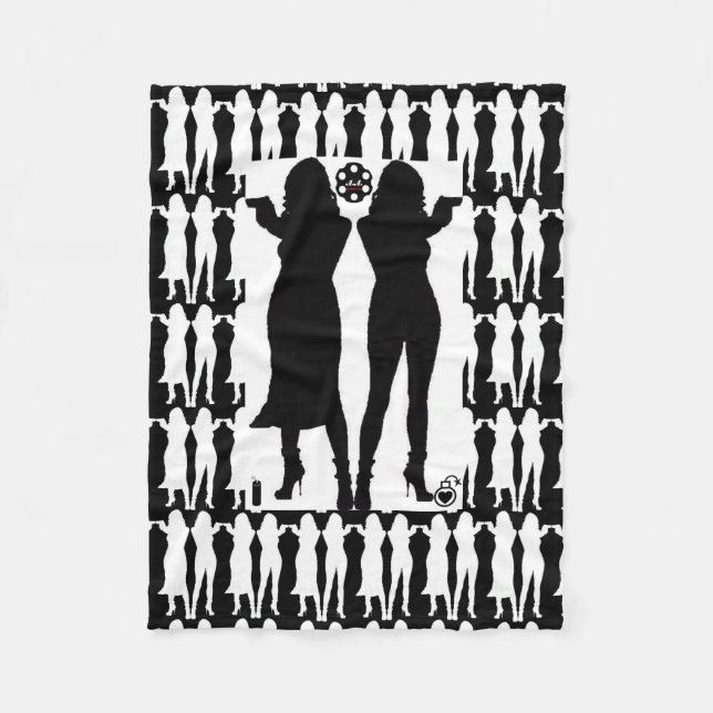 OM taktisches Mädchen Fleecedecke (Vorderseite)