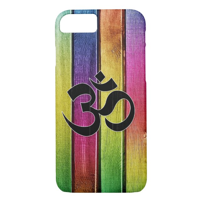 OM unterzeichnen auf Mehrfarbenholz Case-Mate iPhone Hülle (Rückseite)