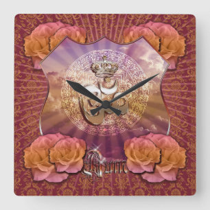 OM - Wall-Uhr Quadratische Wanduhr