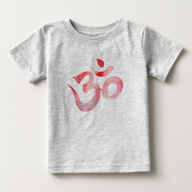 Om, Waterololor Om Bodysuit Baby T-shirt (Vorderseite)