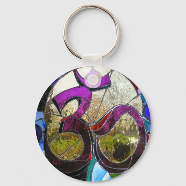 Om Wheel Keychain Schlüsselanhänger (Vorderseite)