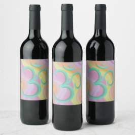Om Wine Label Weinetikett