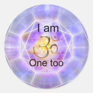 OM Yantra Runder Aufkleber